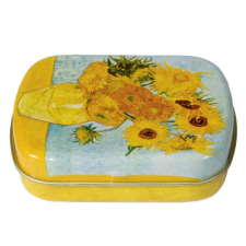 Van Gogh Napraforgók fémdoboz - 6,3x5,2 cm papírárú, csomagoló és tárolóeszköz