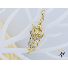  Vanda antiallergén női alak pálmaággal medál-14K medál