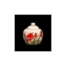 Vanilia Kerámia V.K.43-03 Tele virágos cukortartó,pipacs,kerámia,kézzel festett-3dl konyhai eszköz