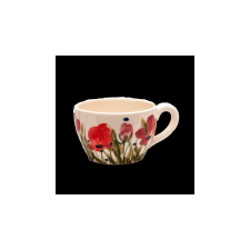 Vanilia Kerámia V.K.43-05 Tele virágos kávéscsésze,pipacs,kerámia,kézzel festett-1,5dl bögrék, csészék
