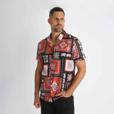 Varied Shirt - mintás ing - Méret: M férfi ing
