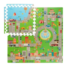 Város szivacs puzzle szőnyeg 121x121 cm játszószőnyeg
