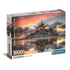 Városok Franciaország Mont-Saint Michel 1000 db-os Compact puzzle Clementoni puzzle, kirakós
