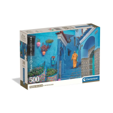 Városok Marokkó Blue Street of Chefchaouen 500 db-os puzzle Clementoni puzzle, kirakós