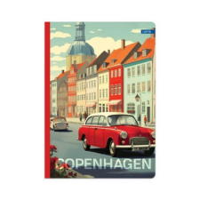 Városos keményfedeles notesz - A4 96 lapos kockás - COPENHAGEN füzet
