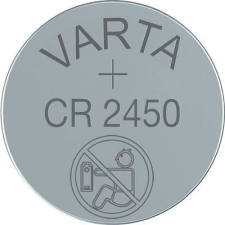Varta CR2450 lítium gombelem, 3 V, 560 mA, Varta BR2450, DL2450, ECR2450, KCR2450, KL2450, KECR2450, LM2450 (6450101401) gombelem