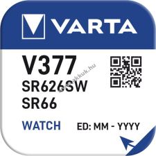 Varta gombelem, óraelem V377/SR66/SR626SW 1db/csomag gombelem