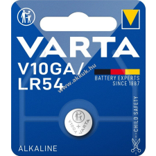 Varta gombelem típus LR54, V10GA 1db/csom. gombelem