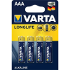 Varta Longlife alkáli elem AAA 1.5 V (4db/csomag) (4103101414) (4103101414)