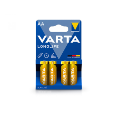 Varta Longlife Alkaline AA ceruza elem - 4 db/csomag ceruzaelem