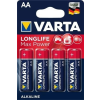  VARTA Longlife Max Power Alkáli Ceruza Elem AA B4