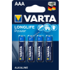 Varta Longlife Power / High Energy Alkaline alkáli elem típus Micro 4db/csom.