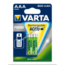 Varta Micro AAA akku típus DECT-Telefonhoz 800mAh 2db/csom. tölthető elem