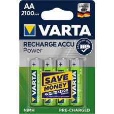 Varta Tölthető elem, AA ceruza, 4x2100 mAh, előtöltött, VARTA "Power" ceruzaelem