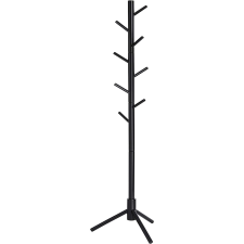 Vasagle álló ruhaállvány, 8 kampóval, fekete (RCR004B01) bútor
