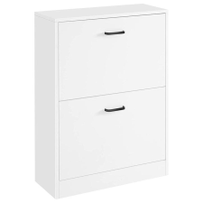 Vasagle Cipő szekrény, cipős polc 2 kihajtható ajtóval, fehér bútor