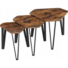 Vasagle Egymásba ágyazott dohányzóasztal, 3 db-os kis asztal készlet (LNT14BXV1 XXX) bútor