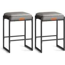 Vasagle EKHO Bárszék 2 darabos szett, szürke bútor