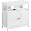 Vasagle Fürdőszobai mosdókagyló 2 ajtóval, nyitott rekesszel, 60 x 30 x 60 cm, skandináv stílusú, ma