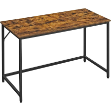 Vasagle Íróasztal, Számítógépes asztal, Kis irodai asztal 120x60 cm, Rusztikus barna/fekete íróasztal