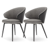 Vasagle Kárpitozott étkezőszék 2 db, sötétszürke