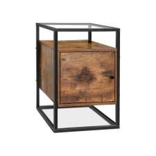 Vasagle Kis Üvegasztal szekrénnyel 40 x 40 x 60 cm bútor