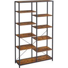 Vasagle Könyvespolc, 5 szintes tárolópolc, rusztikus barna-fekete (LLS155B01 XXX) bútor