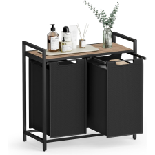 Vasagle szennyestartó kosár 73 × 33 × 72 cm barna és fekete színben bútor