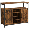 Vasagle Tálalószekrény bortartóval 100 x 35 x 81,4 cm rusztikus barna