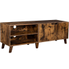 Vasagle TV állvány 2 ajtóval, állítható polcokkal, 60 hüvelykes TV-khez, rusztikus barna LTV027X01