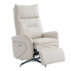 VASHOME Elektromos relaxációs fotel állítható háttámlávalés lábzsámollyal, USB töltővel, Bézs