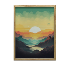 VÁSZFESTÉS HEGYI PASTELLEK BÉKE 30x40 CM KERET NÉLKÜL grafika, keretezett kép