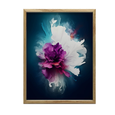  VÁSZFESTMÉNY VIRÁG ABSZTRAKT VARÁJA KERET NÉLKÜL 50x70 CM grafika, keretezett kép