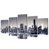  Vászon falikép szett monokróm new york-i Skyline 100 x 50 cm
