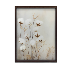  VÁSZON FESTÉS PAMUT VIRÁGOK KERET NÉLKÜL PREMIUM VÁSZON 50x70 CM grafika, keretezett kép