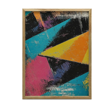 VÁSZON FESTMÉNY A FALBA MESZŐ FORMÁK MODERN 50x70 CM grafika, keretezett kép