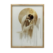 VÁSZON FESTMÉNY ANGYAL IMÁJA KERET NÉLKÜL PREMIUM VÁSZON 50x70 CM grafika, keretezett kép