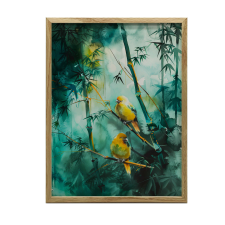  VÁSZON FESTMÉNY BAMBUSZ IDYLLA KERET NÉLKÜL PREMIUM VÁSZON 70x100 CM grafika, keretezett kép
