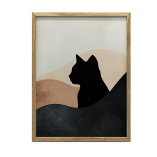  VÁSZON FESTMÉNY FALI CAT DOMBOKHOZ KERETBEN 70x100 CM grafika, keretezett kép