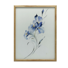 VÁSZON FESTMÉNY FALRA A KÉK IRIS FINOMSÁGA 70x100 CM grafika, keretezett kép
