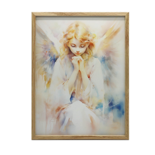 VÁSZON FESTMÉNY IMÁK ANGYALÁHOZ KERET NÉLKÜL 70x100 CM grafika, keretezett kép