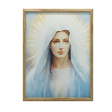 VÁSZON FESTMÉNY MÁRIA FÉNYÉNEK KERET NÉLKÜL PREMIUM VÁSZON 70x100 CM grafika, keretezett kép