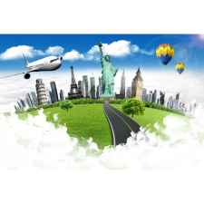  Vászon festmény, MÉDIA, Emlékművek - a világ városai, 105 x 70 cm grafika, keretezett kép