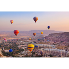  Vászon festmény, MÉDIA, Léggömb repülés, 105 x 70 cm grafika, keretezett kép