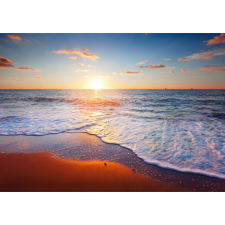  Vászon festmény, MÉDIA, Naplemente a tengerparton, 105 x 70 cm grafika, keretezett kép