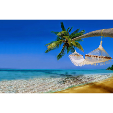  Vászon festmény, MÉDIA, Pálmafa árnyékában, 105 x 70 cm grafika, keretezett kép