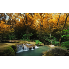  Vászon festmény, MÉDIA, Vízesés és erdő, 105 x 70 cm grafika, keretezett kép