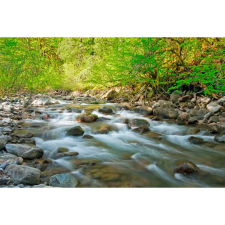  Vászon festmény, MÉDIA, Vízesés kövek között, 105 x 70 cm grafika, keretezett kép