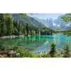  Vászon festmény, MÉDIA, Zöld hegyi tó, 105 x 70 cm