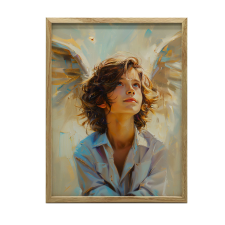 VÁSZON FESTMÉNY MENNYI FIÚ KERET NÉLKÜL PREMIUM VÁSZON 50x70 CM grafika, keretezett kép